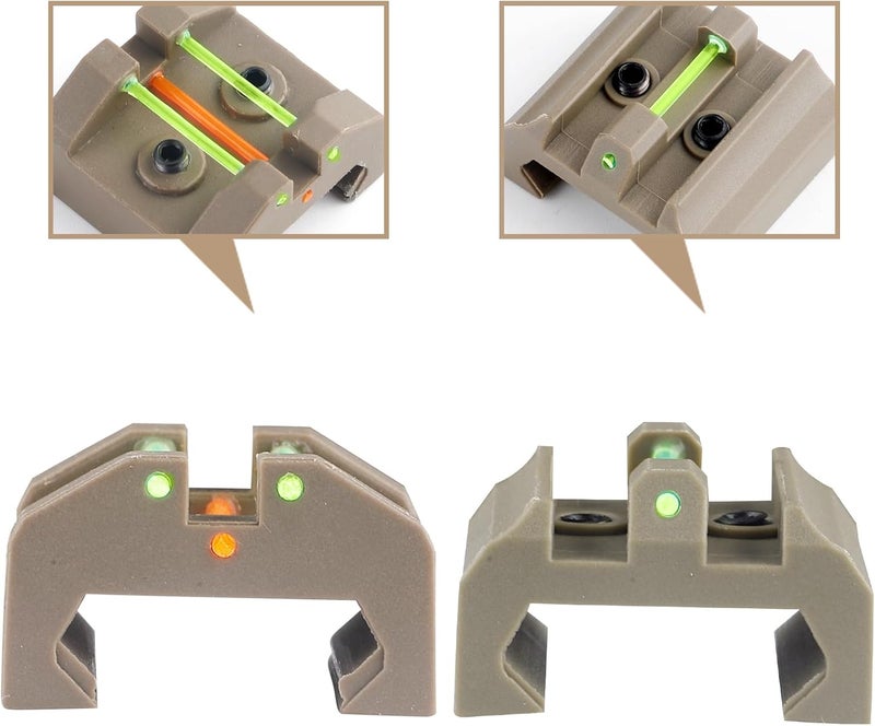 TPRCOL Low Baseline Fiber Optic Sight Front and Rear Sight - Image 1